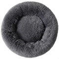 Fhodigogo Donut Dog Bed Cat Bed Fluffy Calming Pet Bed Dog Round Bed Cat Round Bed Warm Kitten Nest Ideal for 3Kg Pet, Small, Dark Dray